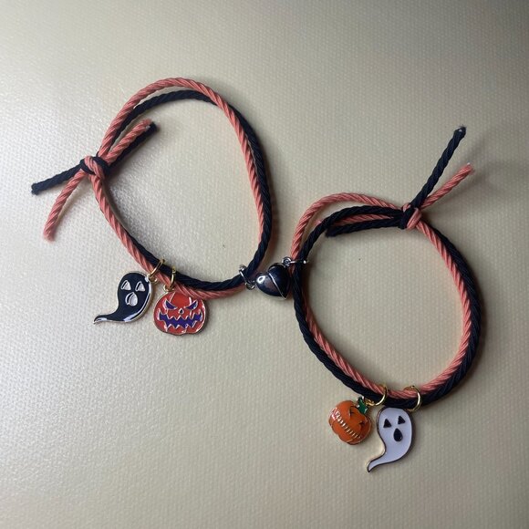 Magnetic "Squad Ghouls" Halloween Friendship Bracelets Set - Picture 1 of 2